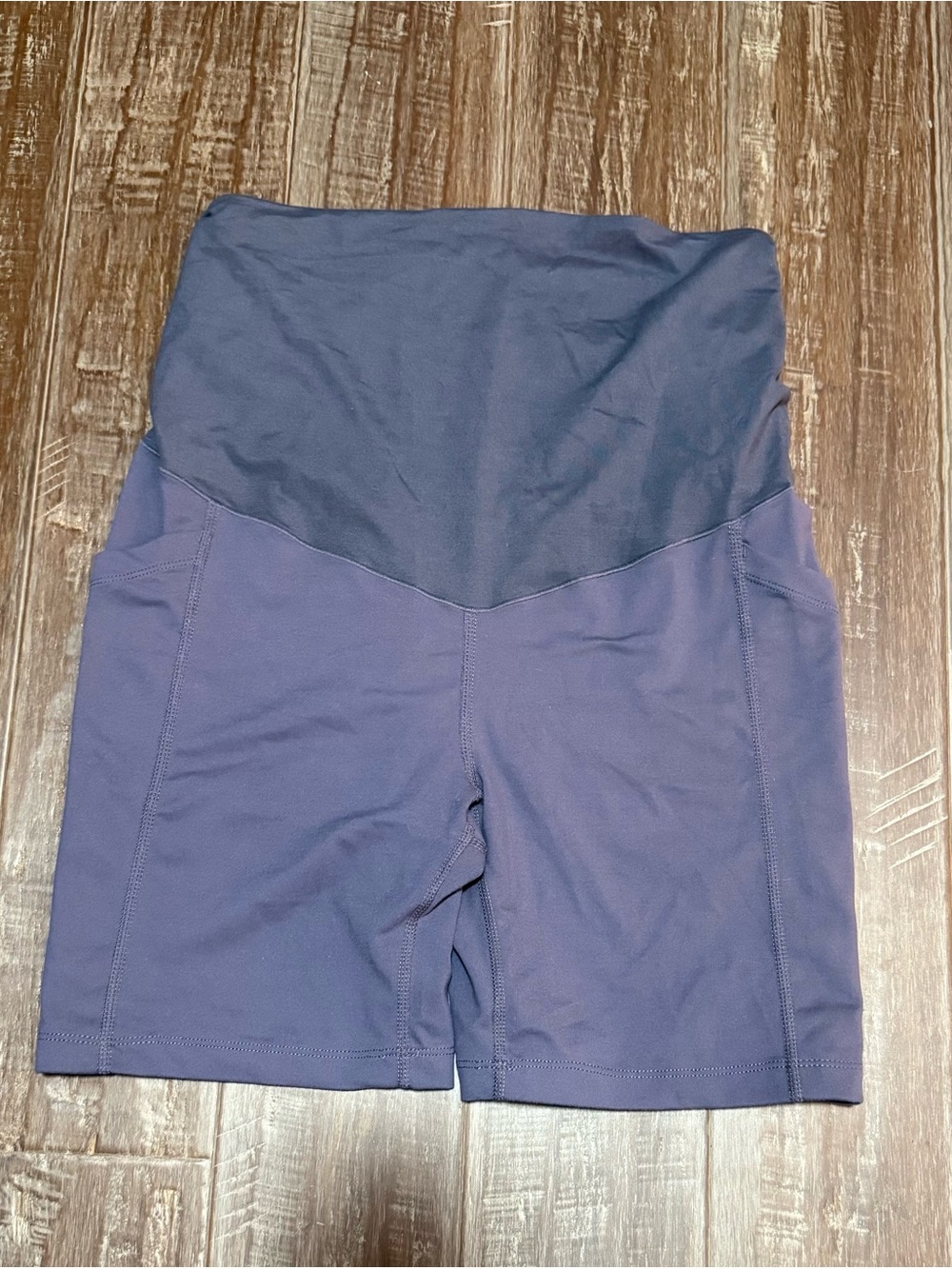Zella Mamsana Maternity Bike Shorts - Grey Stone